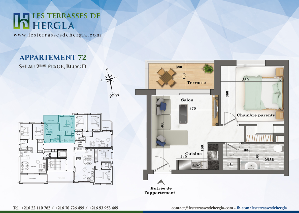 plan appartement 72